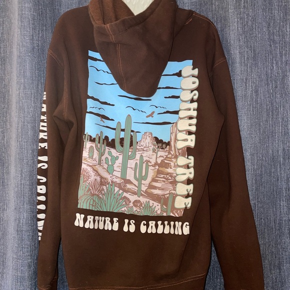 Jackets & Blazers - Brown Joshua Tree Hoodie